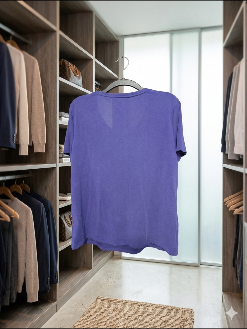 Simply Vera Vera Wang Purple Scoop Neck Short Sleeve Top - Large (EUC) - Picture 5 of 8